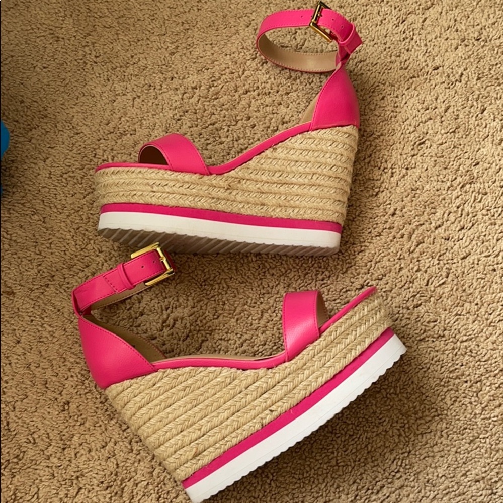 Hot Pink Fashion Nova Wedges